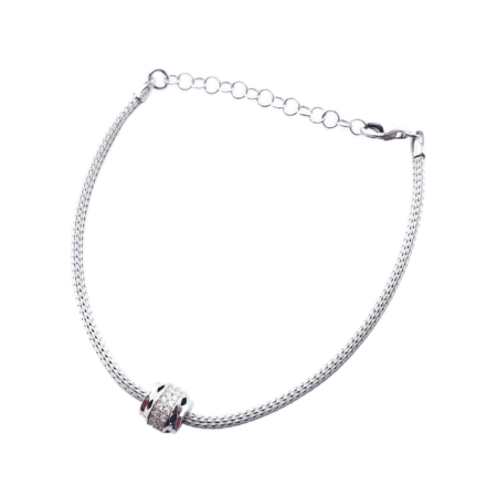 Bransoletka srebrna charms