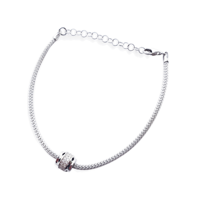 Bransoletka srebrna charms